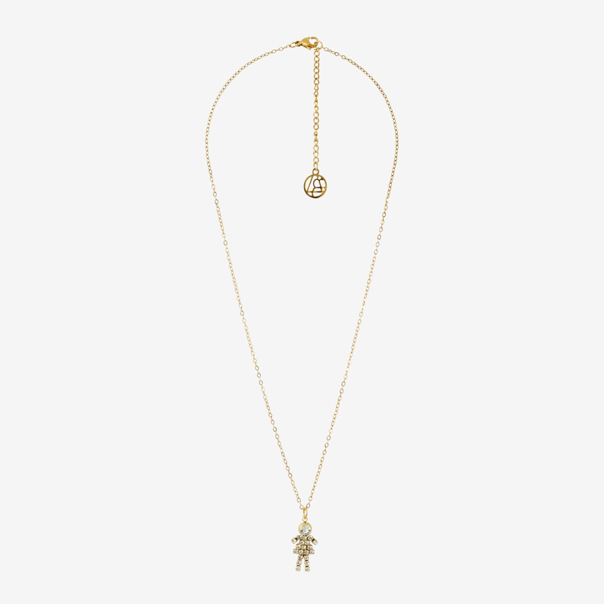 Collier family pendentif fille acier inoxydable