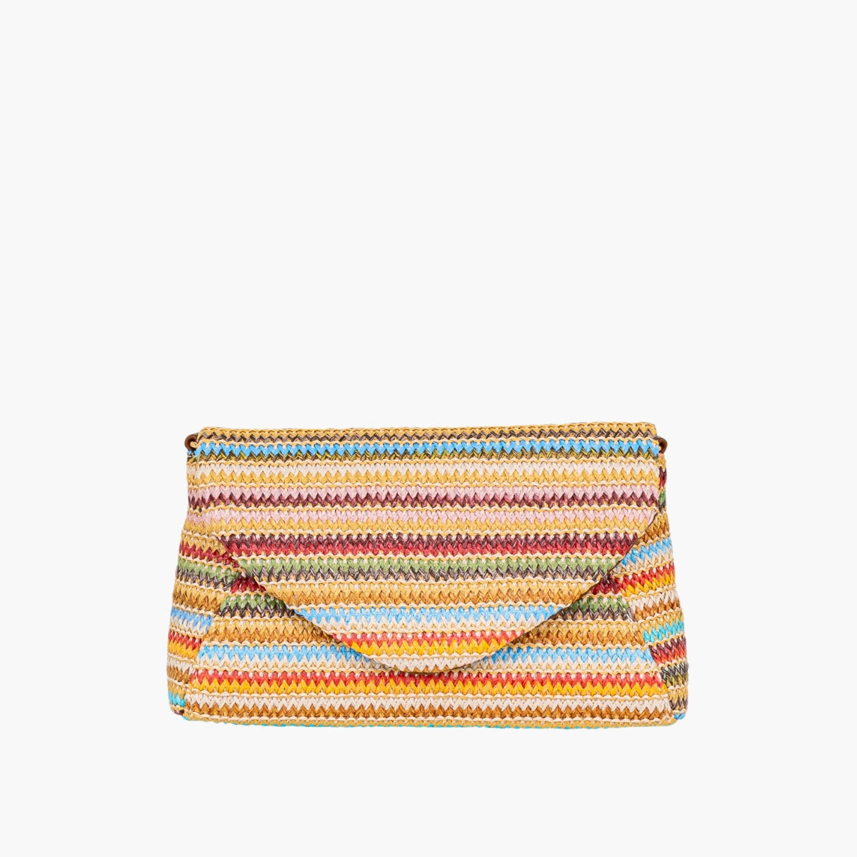 Pochette bandoulière à rayures multicolores