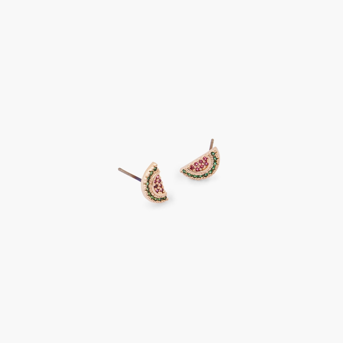 Puces d'oreilles pastèque avec zircon