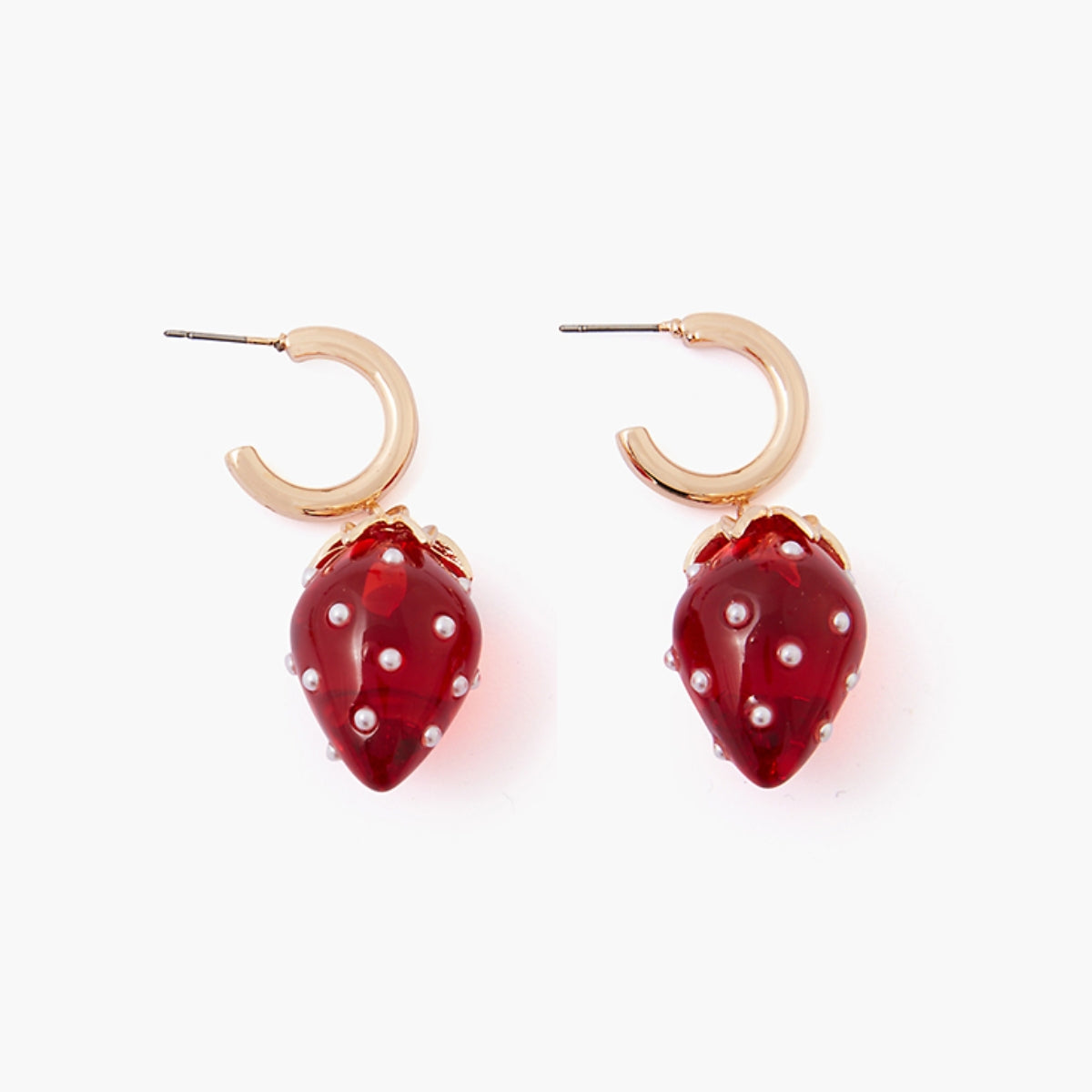Boucles d'oreilles pendantes fraises