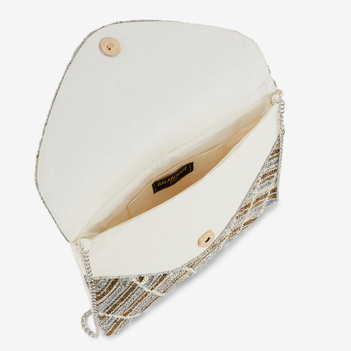 Pochette effet coquillage multicolore