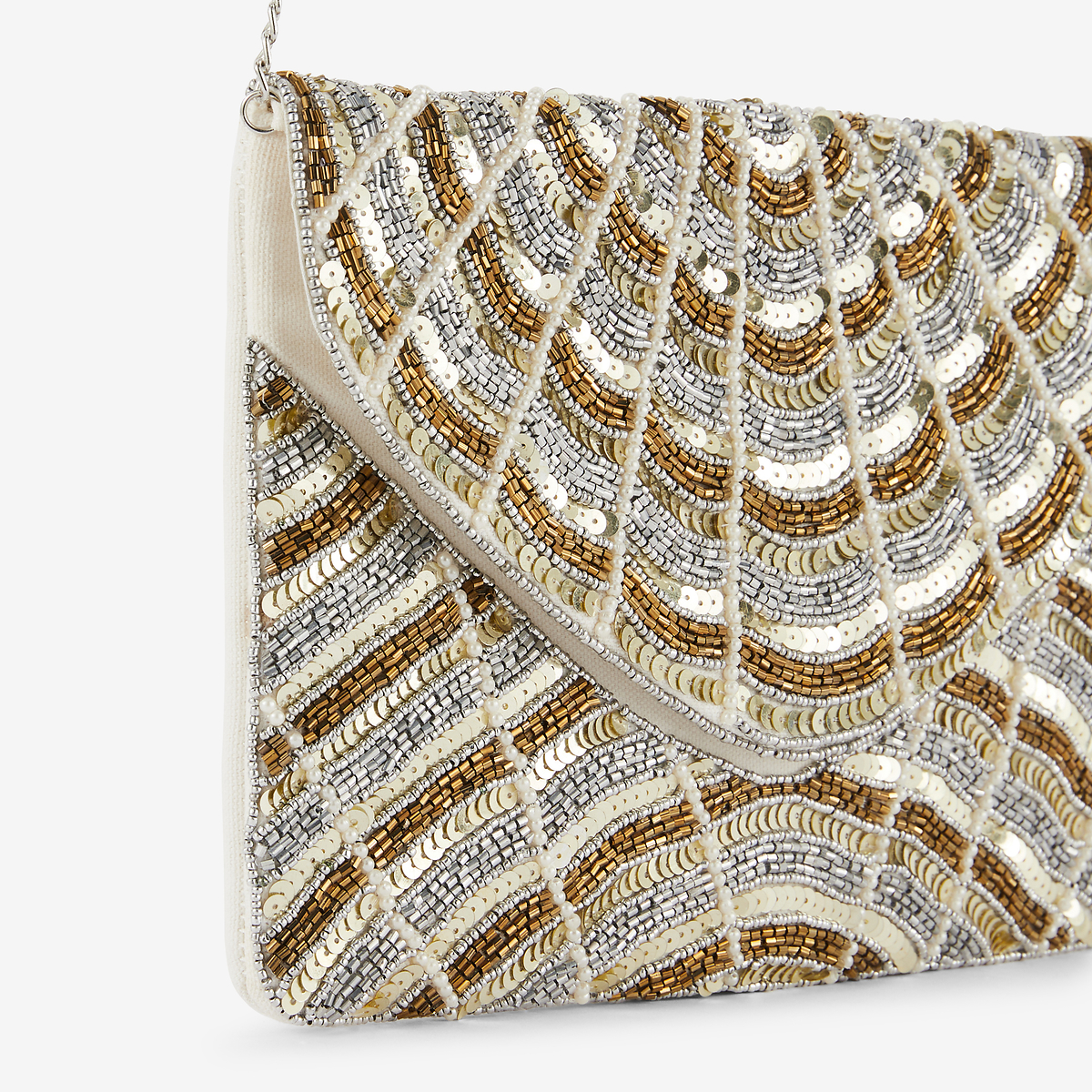 Pochette effet coquillage multicolore