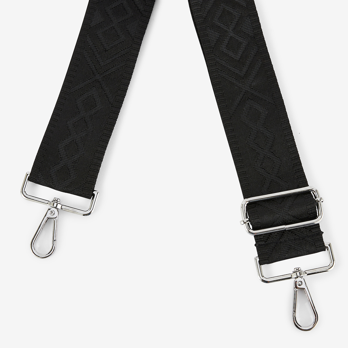 Bandoulière noir à motifs géométriques