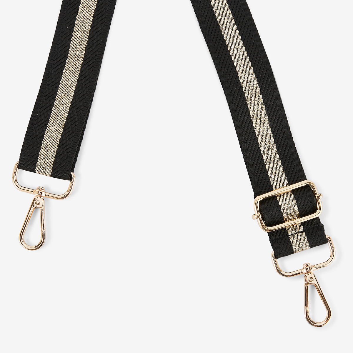 Bandoulière rayure doré et noir