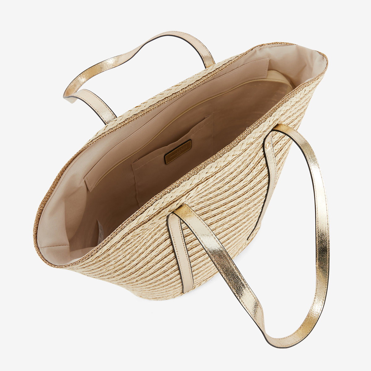 Panier en lurex doré