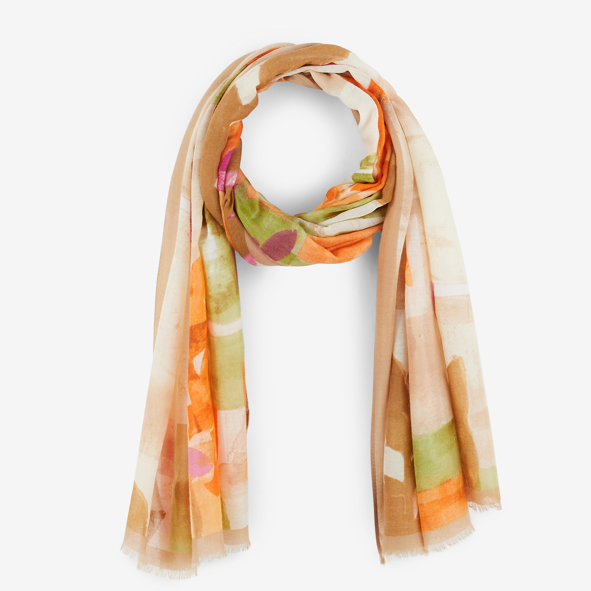 Foulard à motifs abstrait feuilles