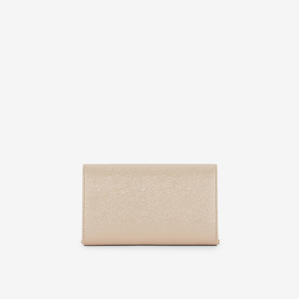 Pochette brillante doré avec nœud et boucle