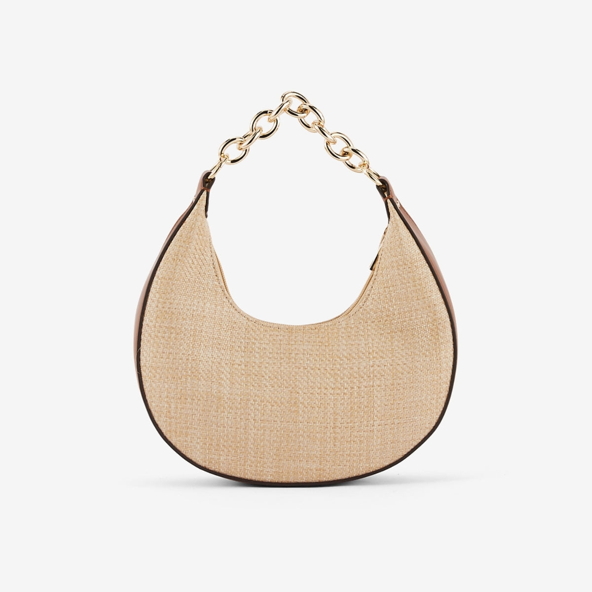 Sac porté épaule demi lune effet paille