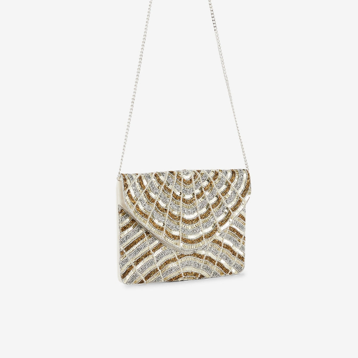 Pochette effet coquillage multicolore