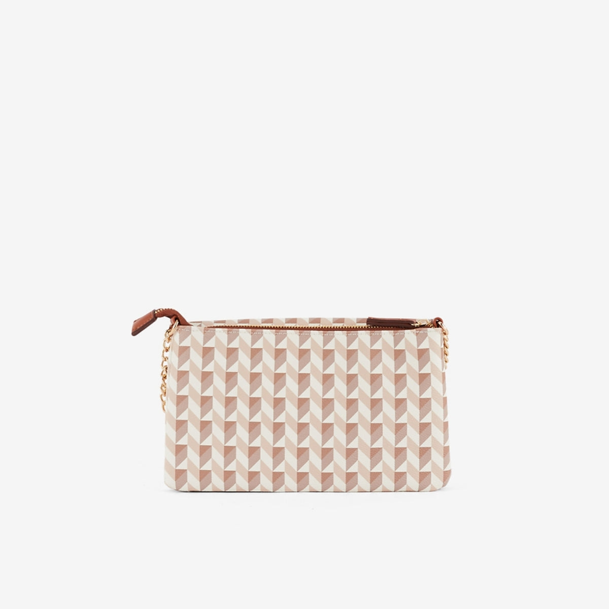 Sac à bandoulière à motif monogramme beige
