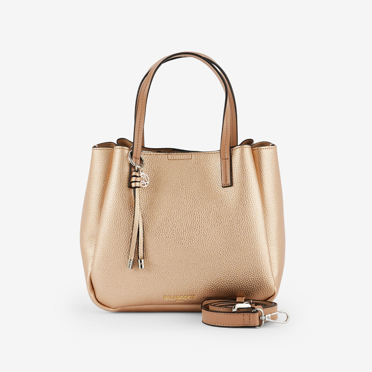 Sac à main effet grainé doré