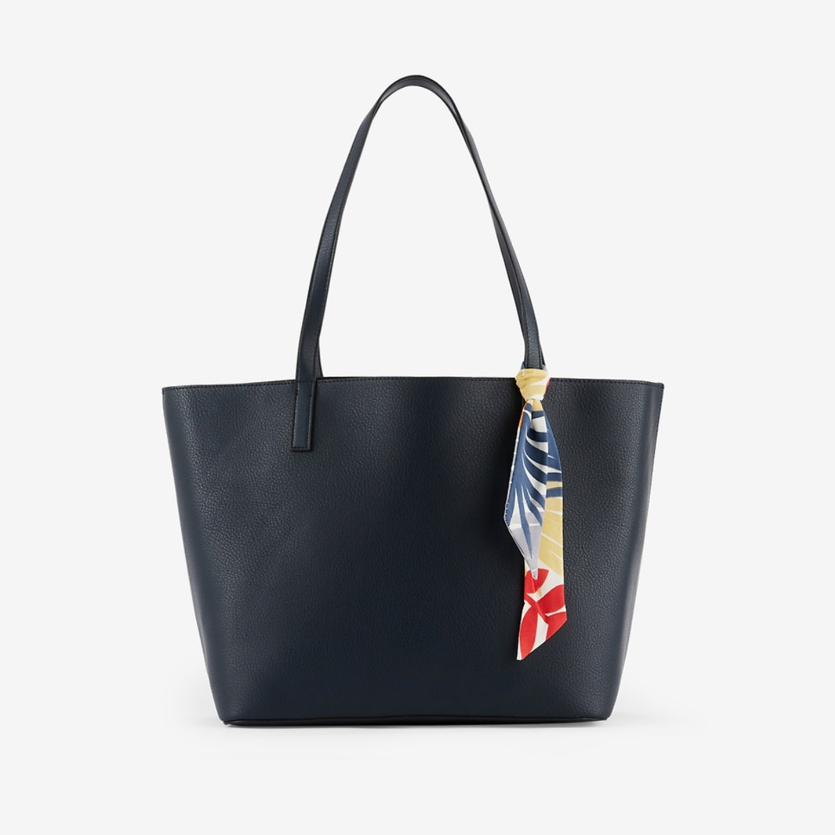 Cabas bleu marine avec foulard