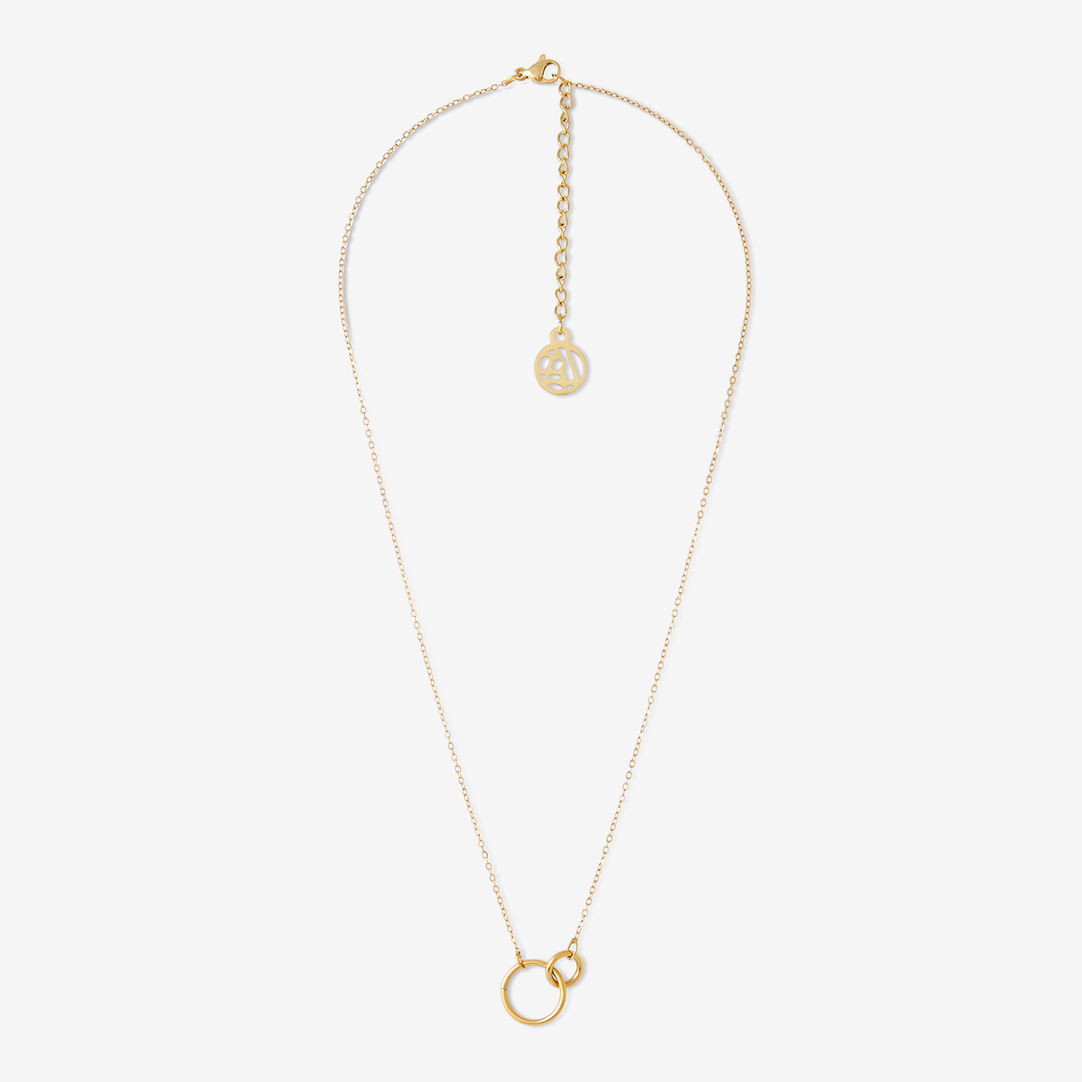 Collier cercles entremêlés acier inoxydable