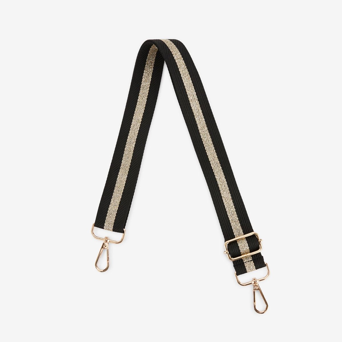 Bandoulière rayure doré et noir