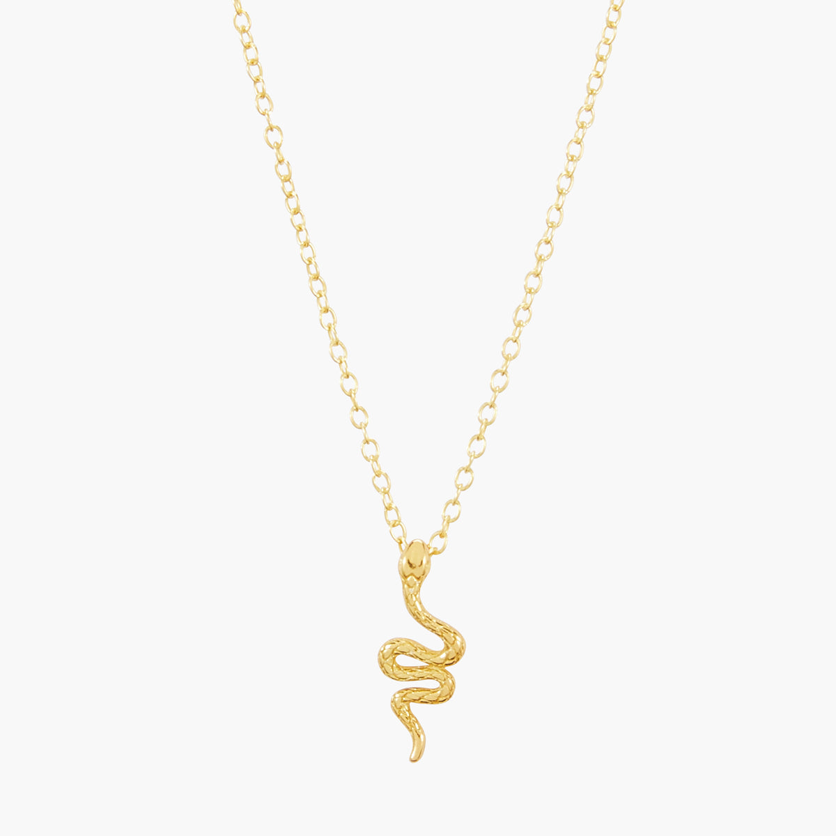 Collier pendentif serpent argent 925 doré