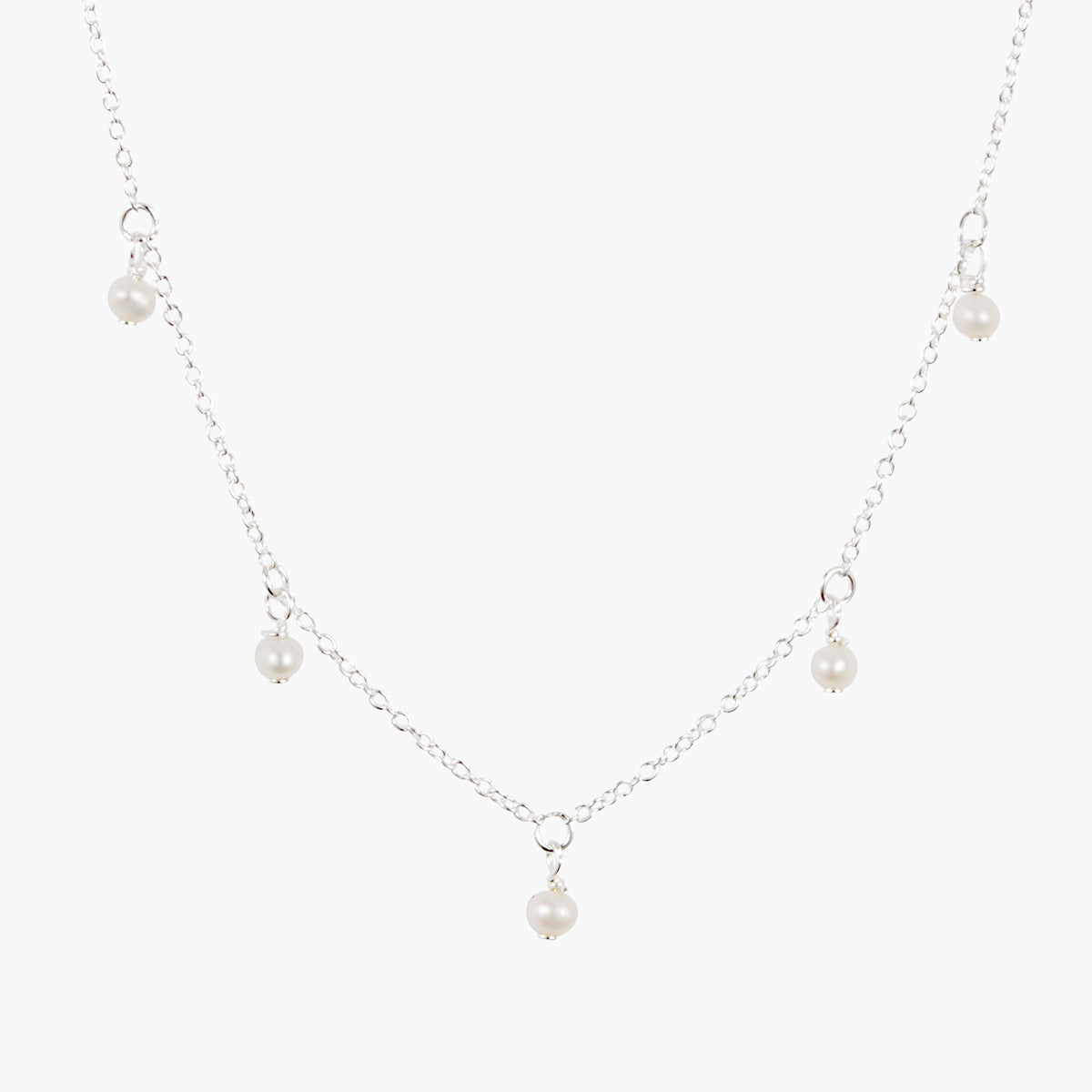 Collier en argent 925 et perles nacrées