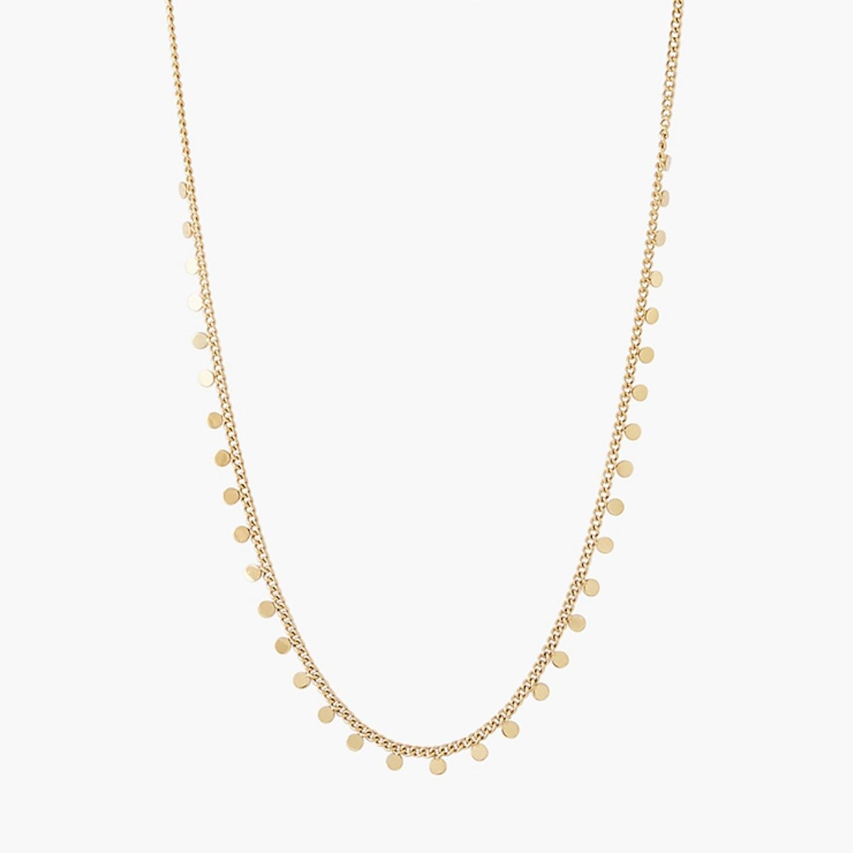 Collier chaine pampilles en acier inoxydable