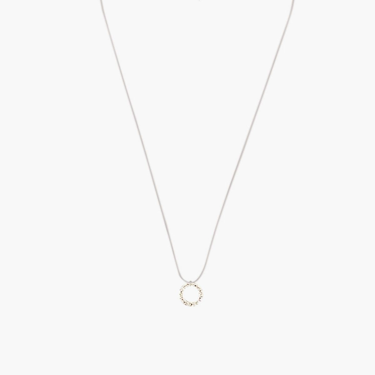 Collier pendentif anneaux de zircon - argent garanti 925