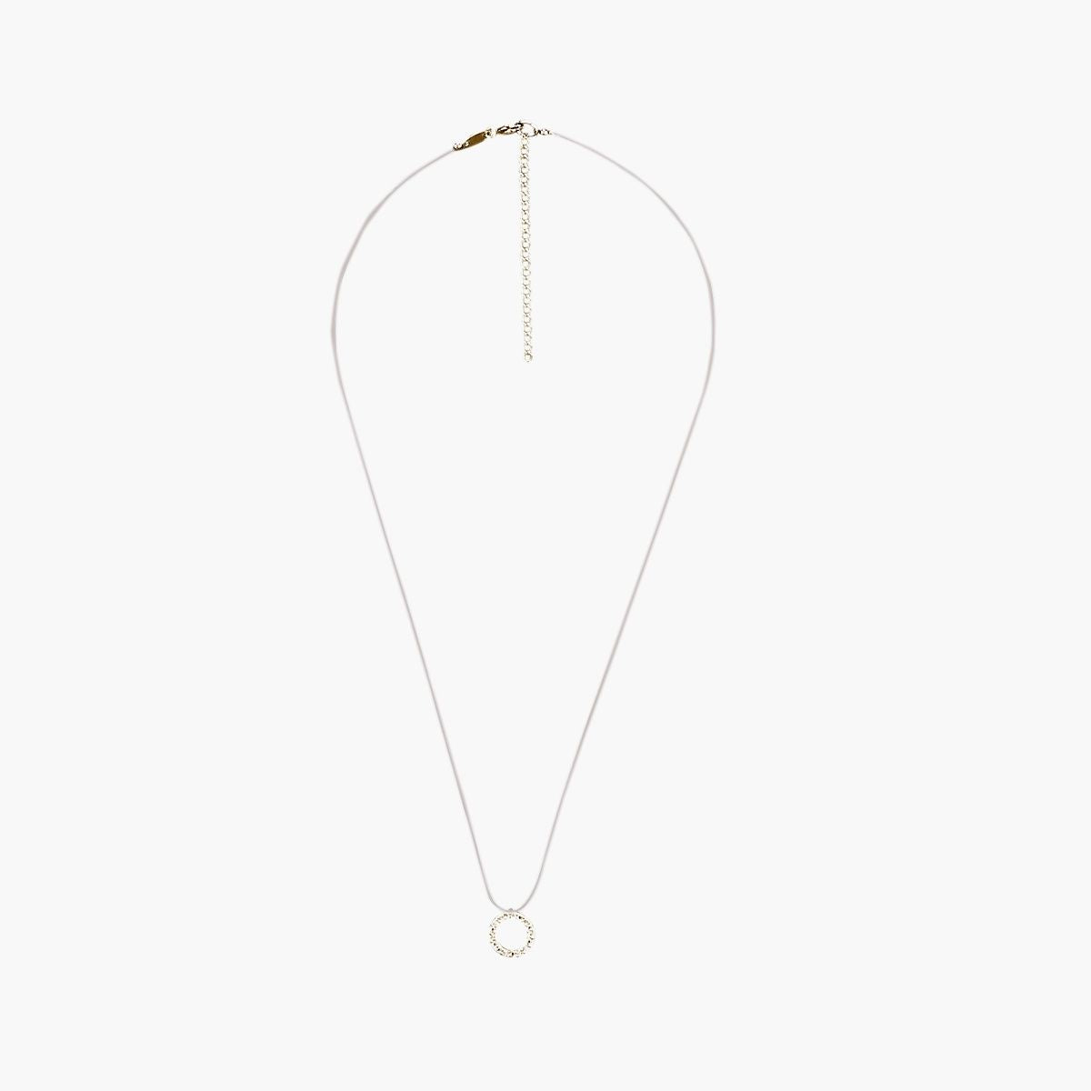 Collier pendentif anneaux de zircon - argent garanti 925