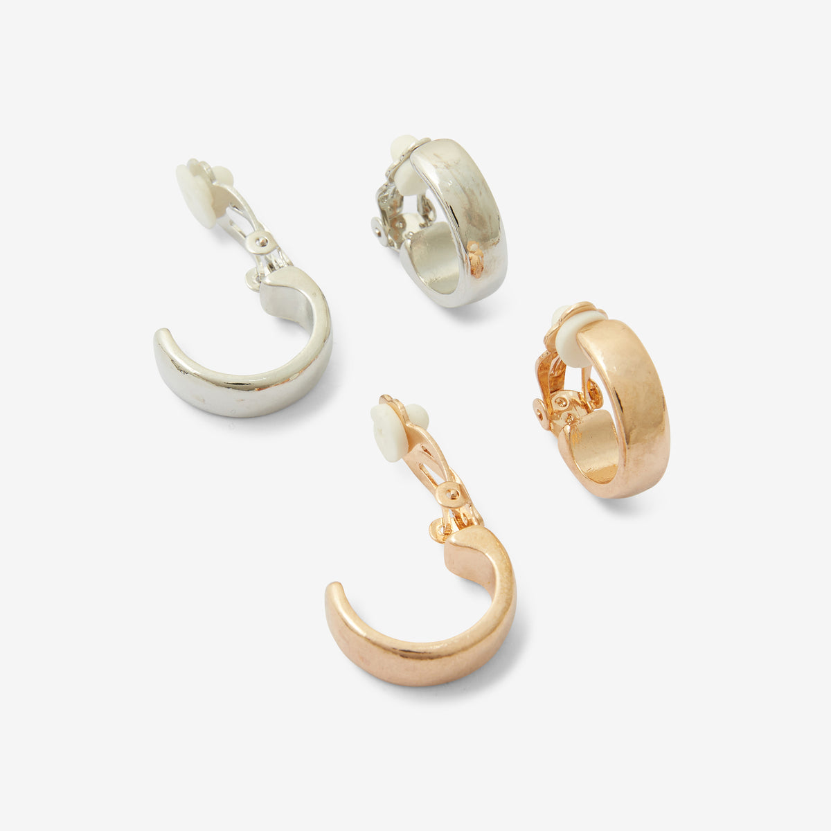 Set de 2 clips d'oreilles demi-créoles