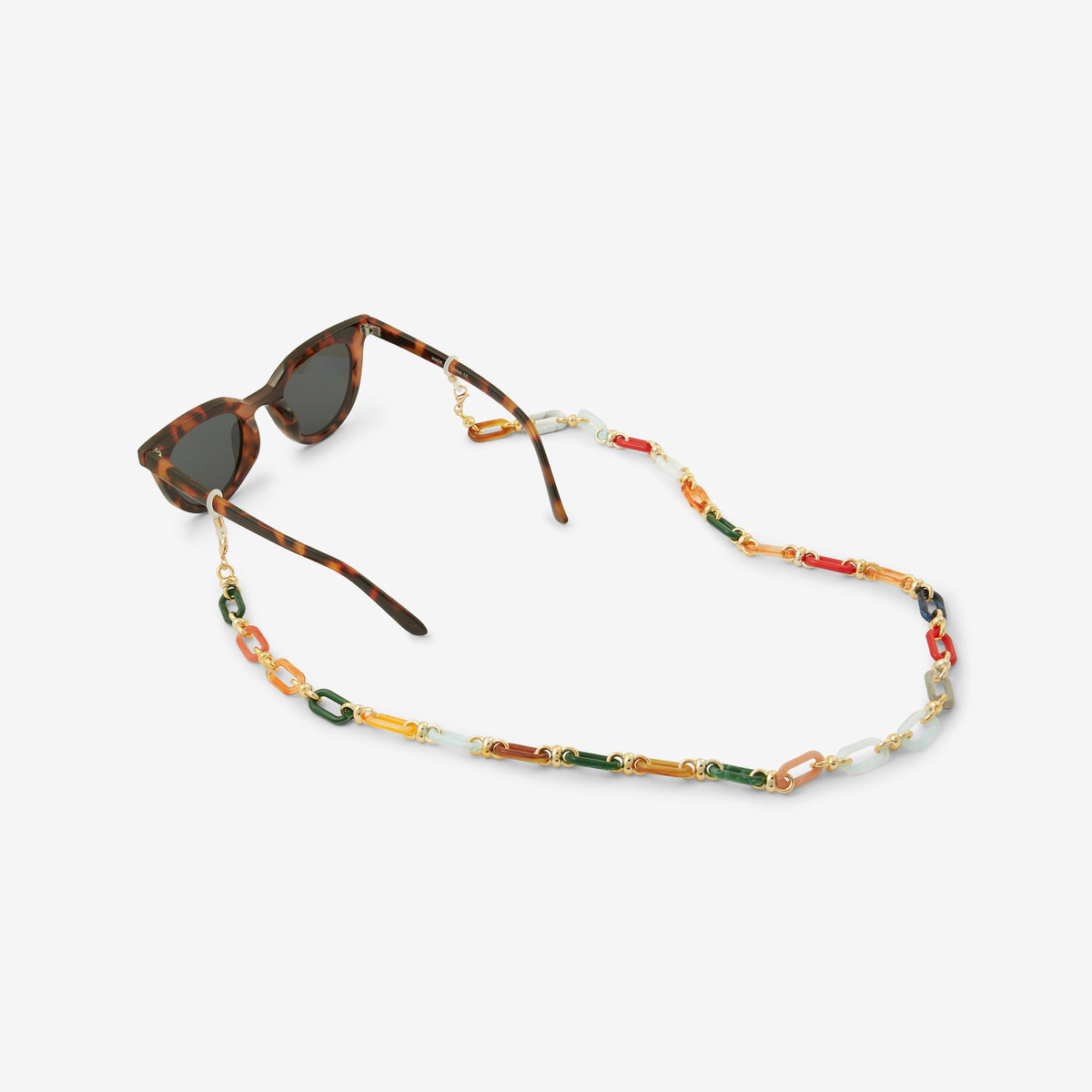 Chaine de lunettes gros maillons multicolore
