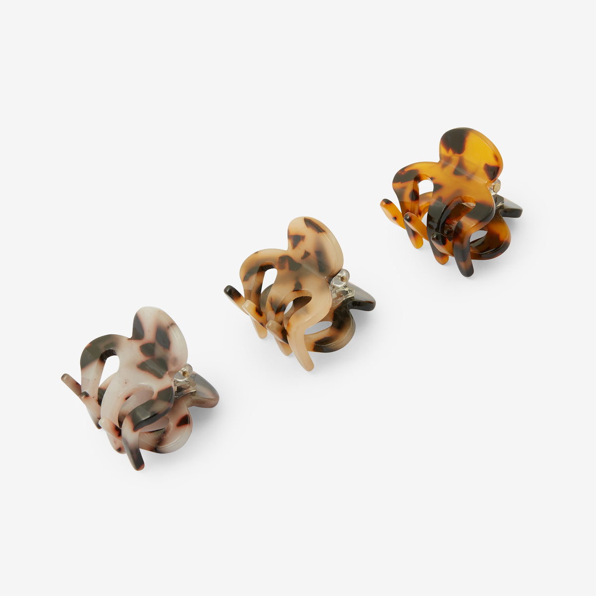 Set de 3 petites pinces à cheveux écailles