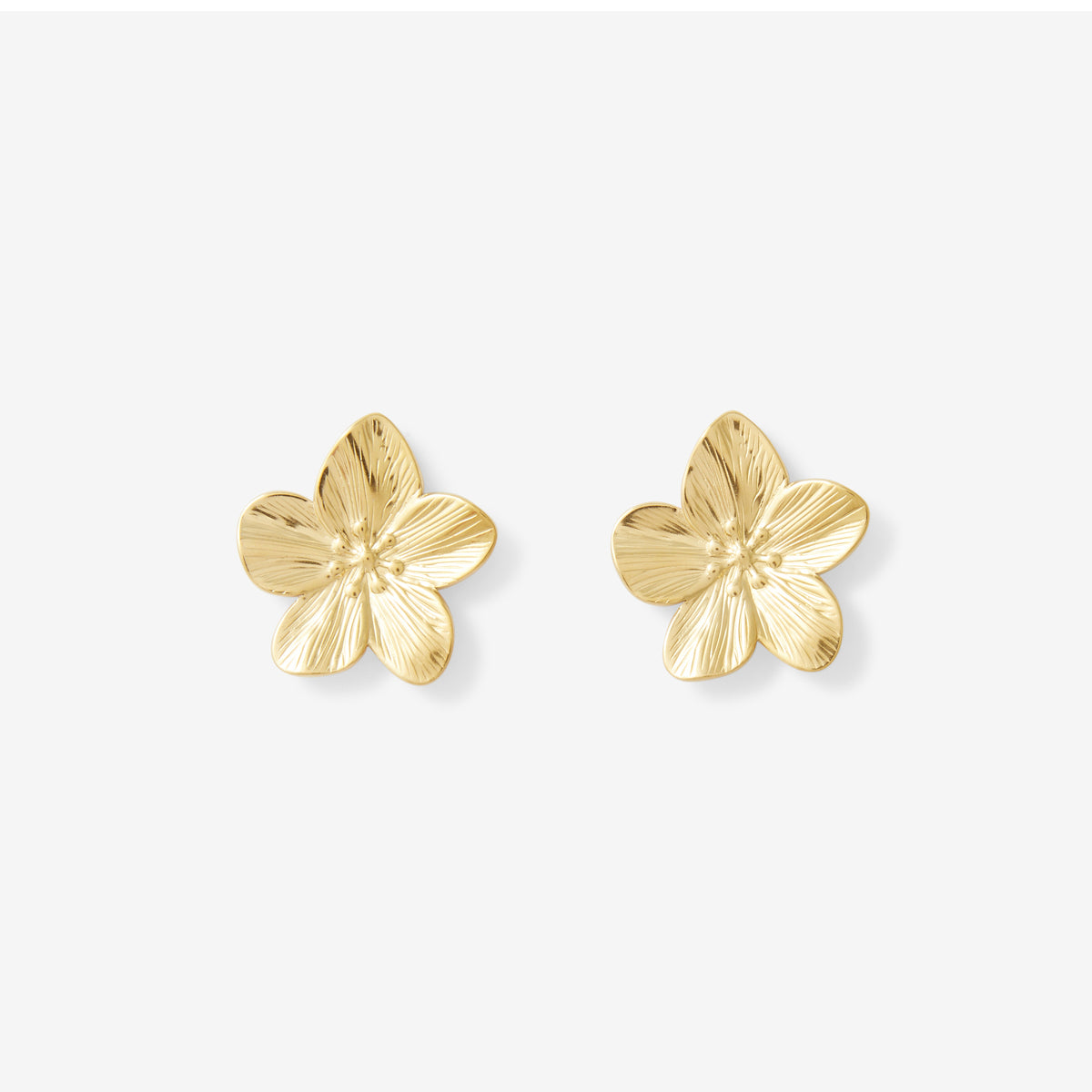 Boucles d'oreilles fleur acier inoxydable