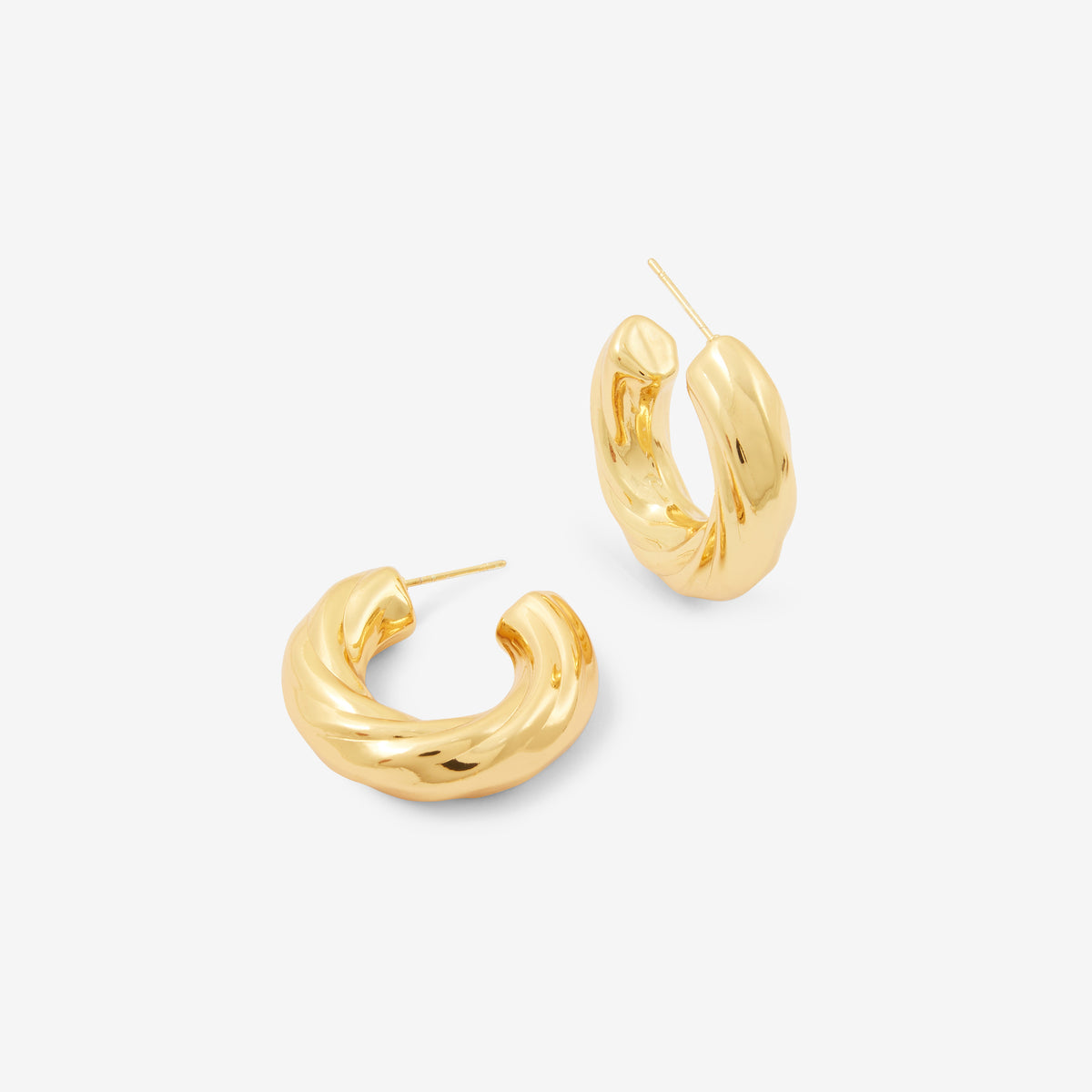 Créoles épaisses twistées acier inoxydable