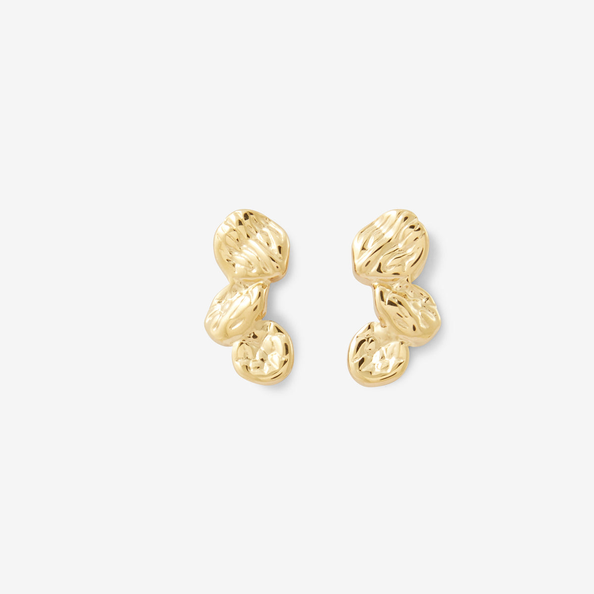 Boucles d'oreilles demi-fleurs acier inoxydable