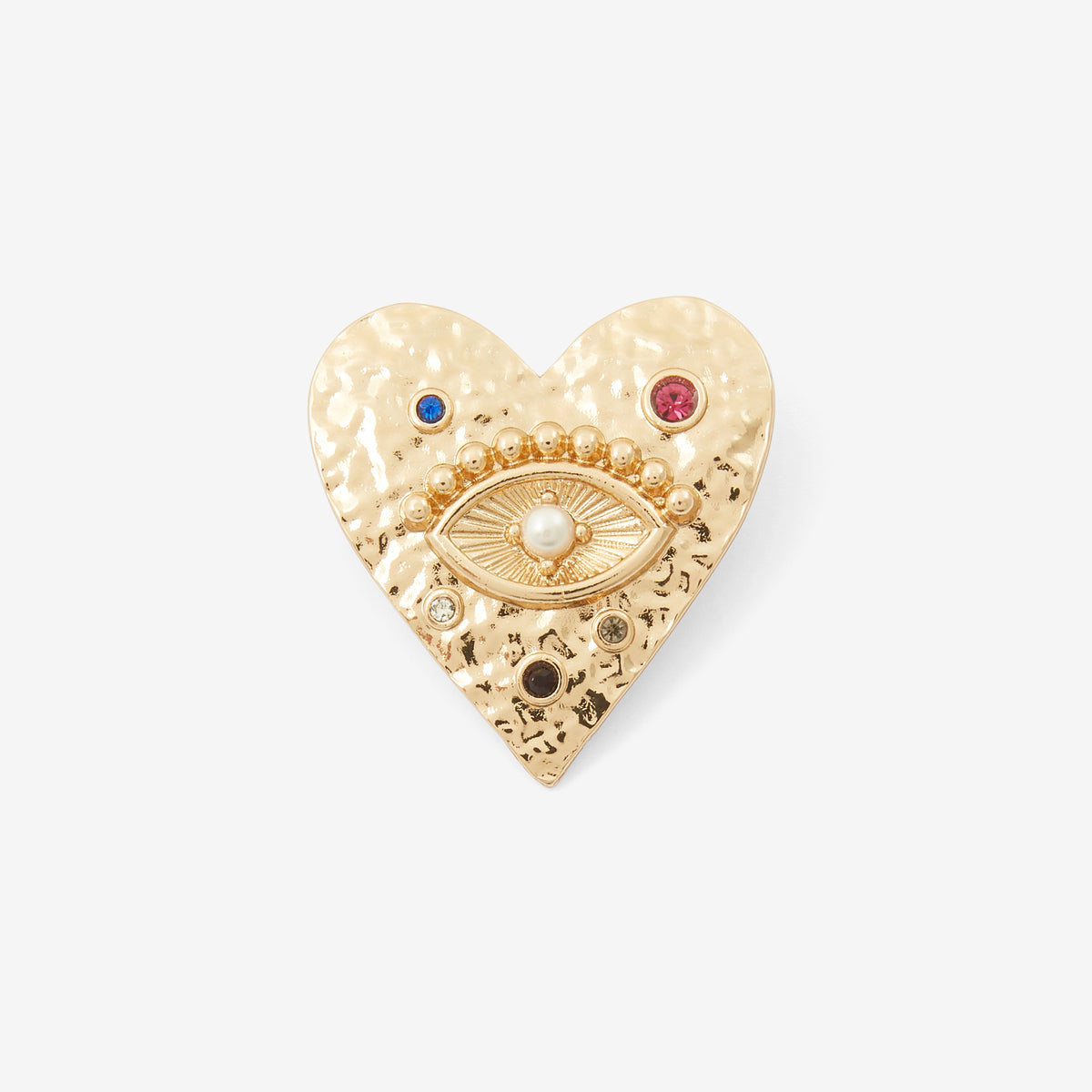 Broche cœur avec œil