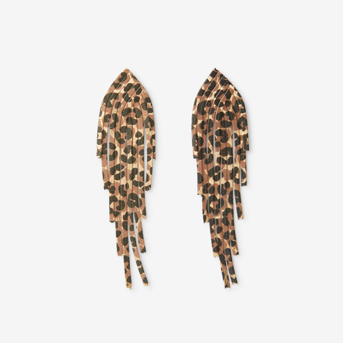 Boucles d'oreilles chaine imprimées léopard Balagane