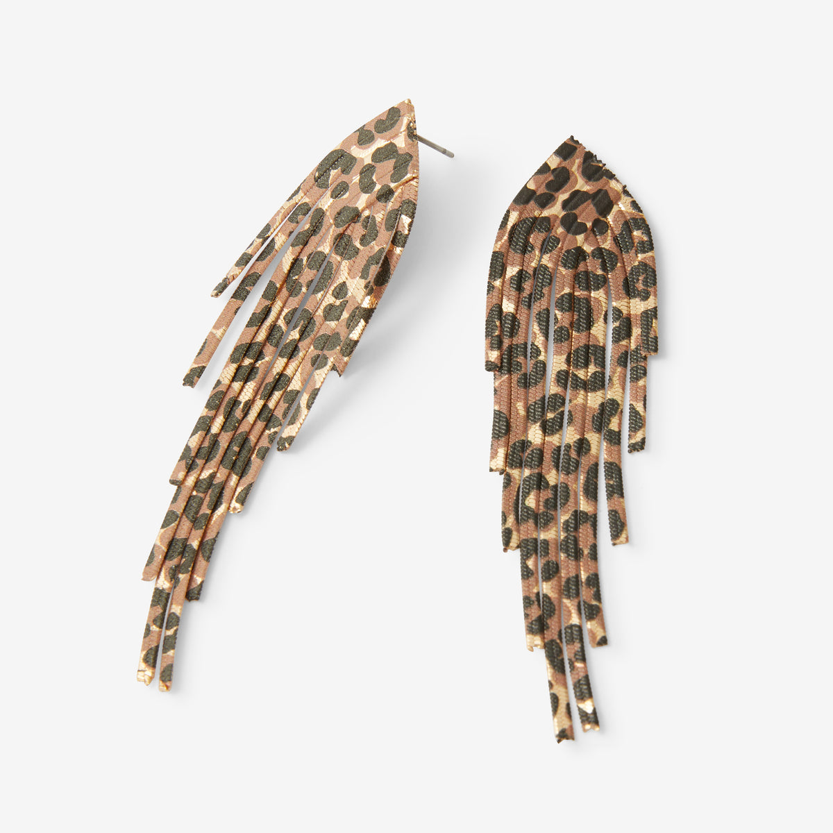 Boucles d'oreilles chaine imprimées léopard Balagane