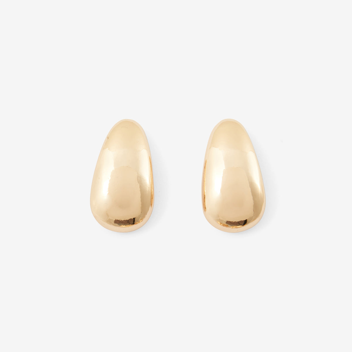 Boucles d'oreilles galets dorés