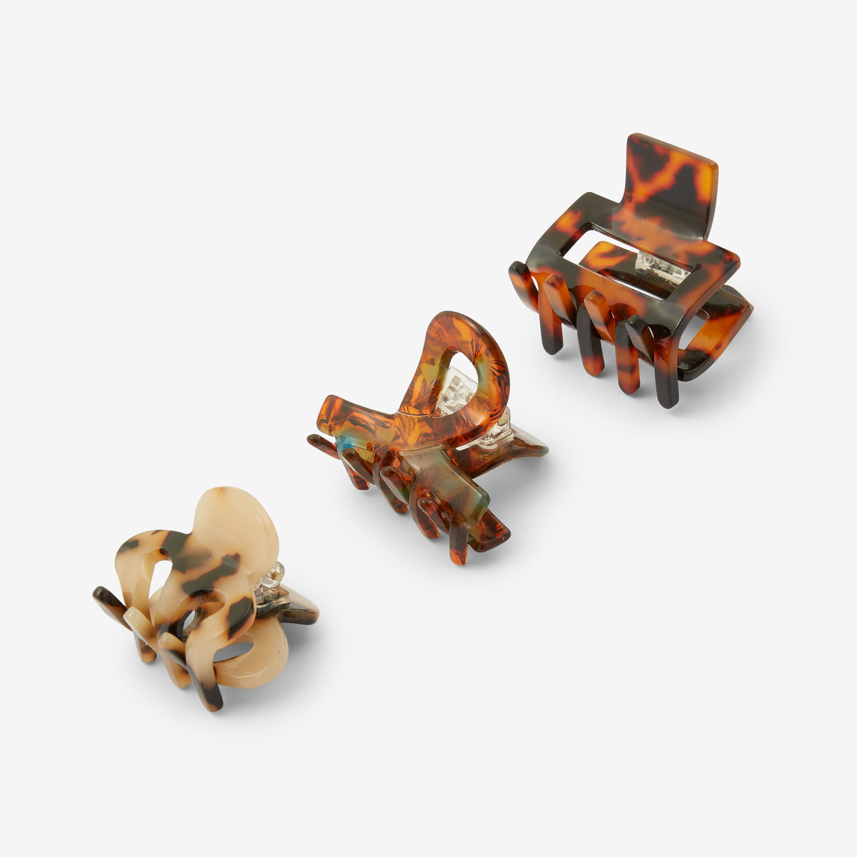 Set de 3 petites pinces à cheveux écailles