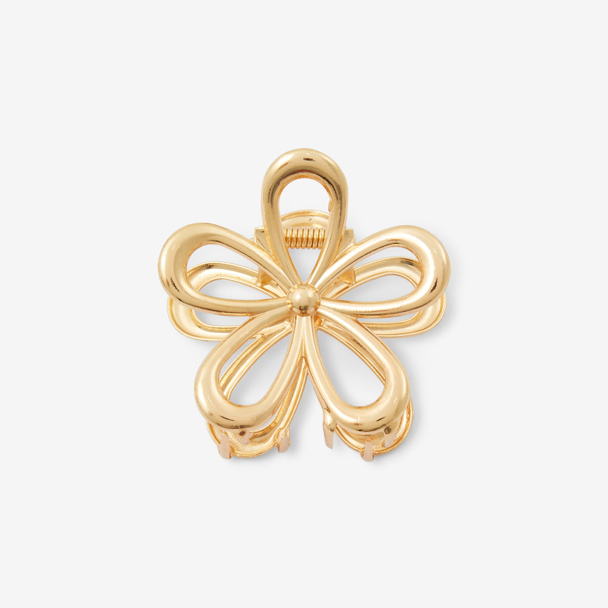 Pince à cheveux fleur doré