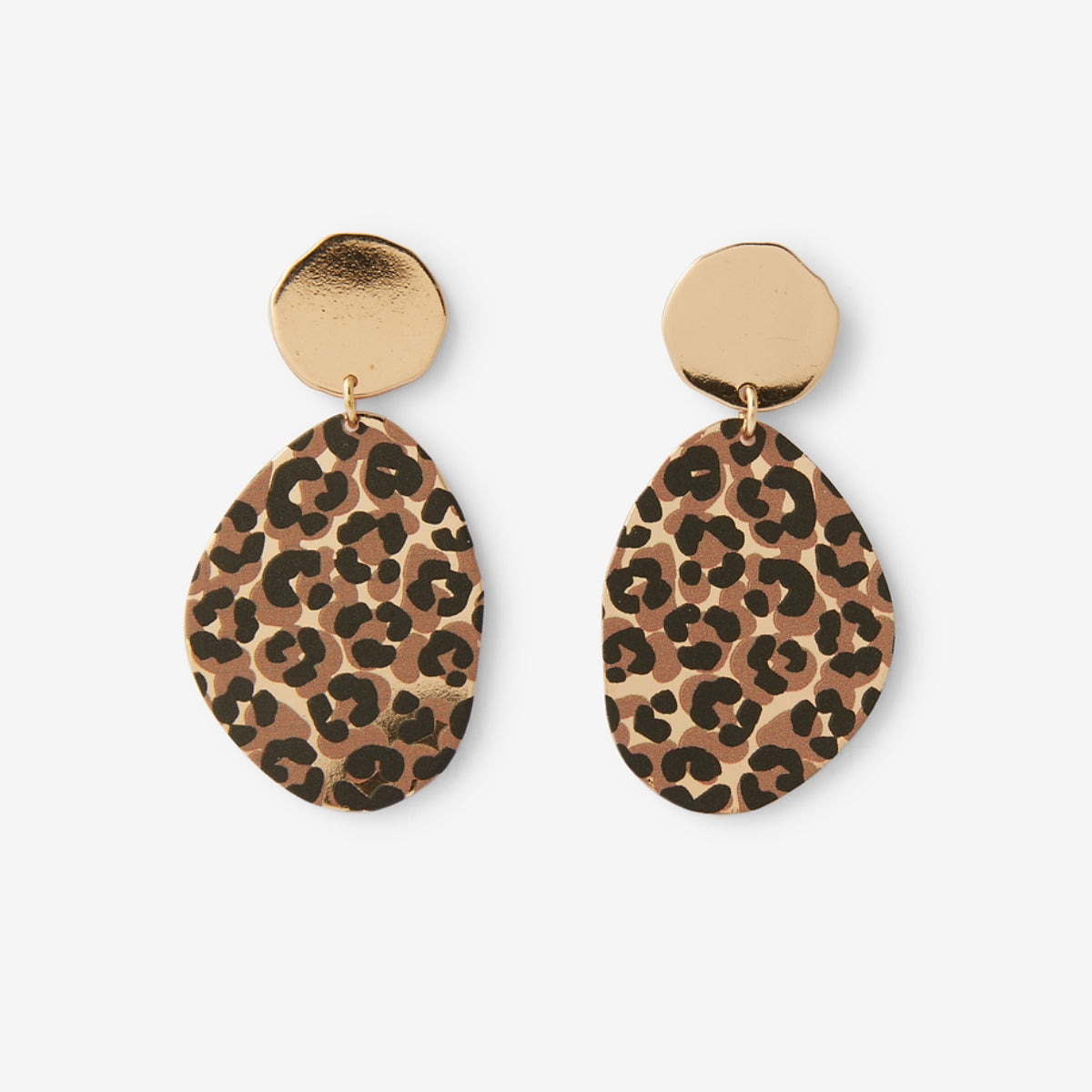 Boucles d'oreilles pendantes imprimé léopard Balagane