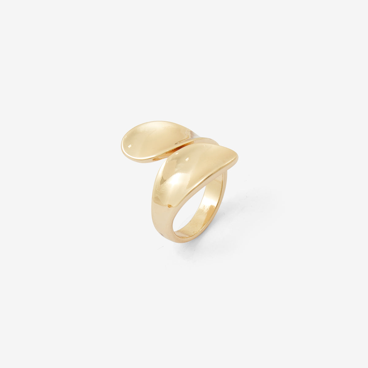 Bague torsadée en métal doré