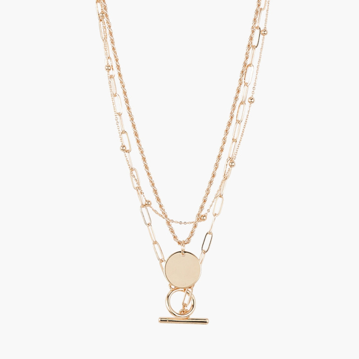 Set de 3 colliers à chaînes assorties