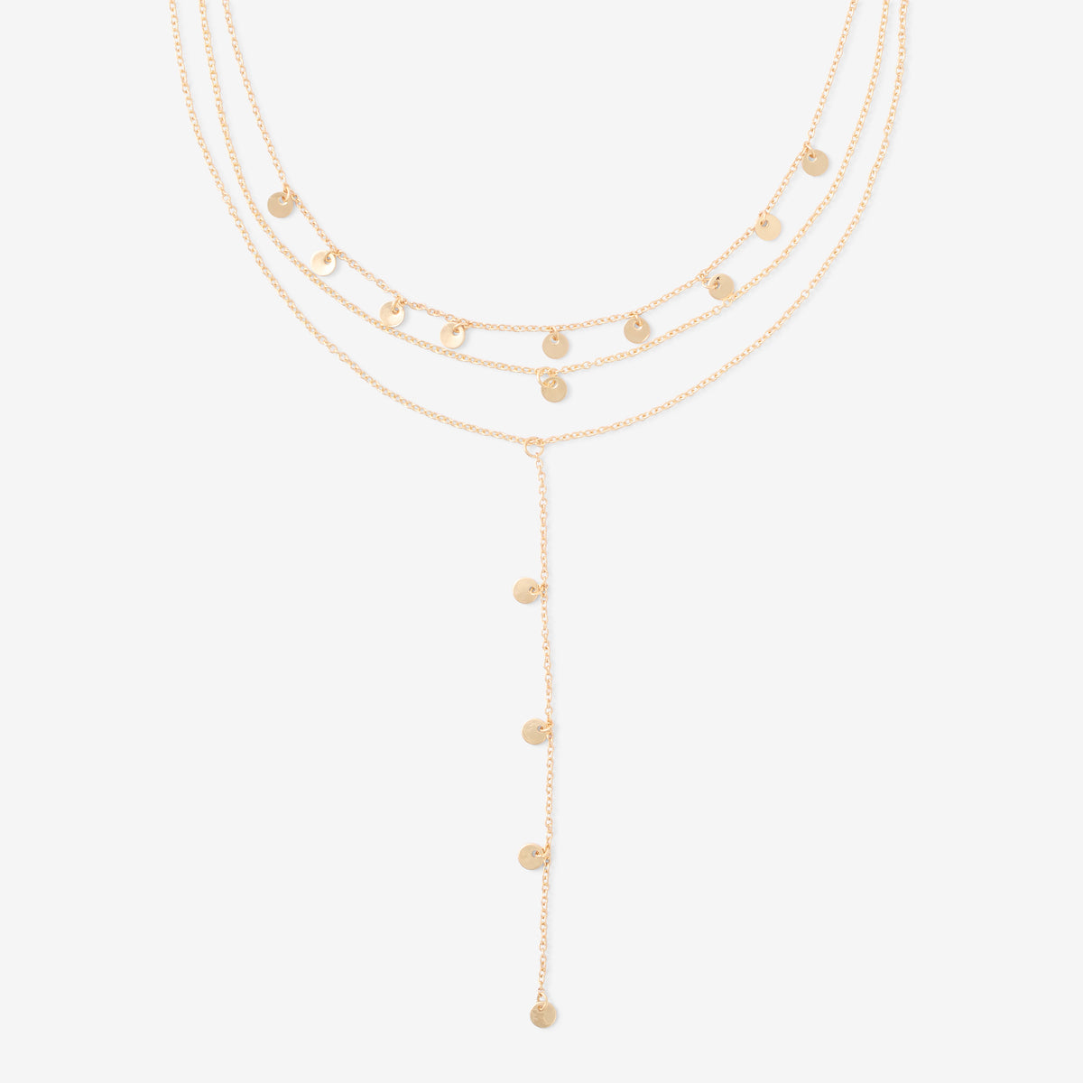 Collier sautoir multi rangs avec pampilles