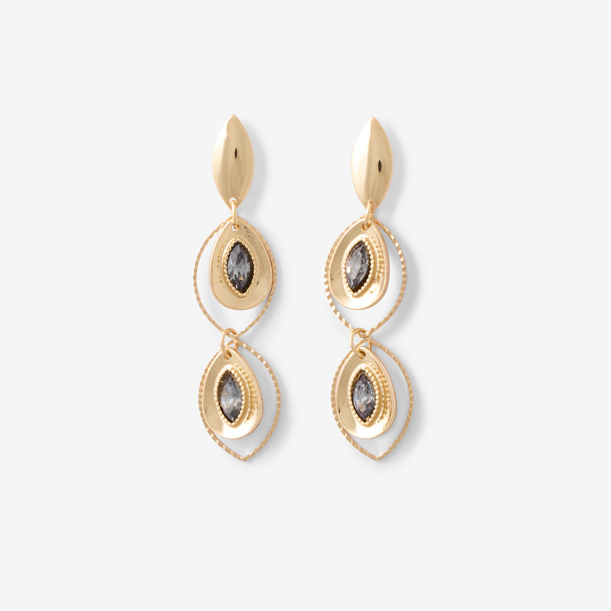 Boucles d'oreilles longues avec facettes