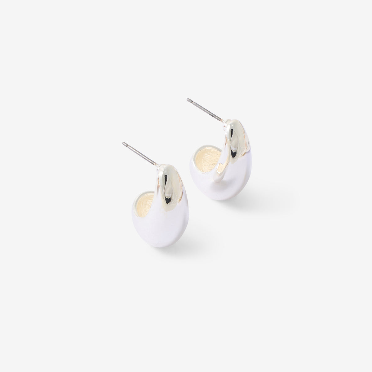 Boucles d'oreilles gouttes argentées