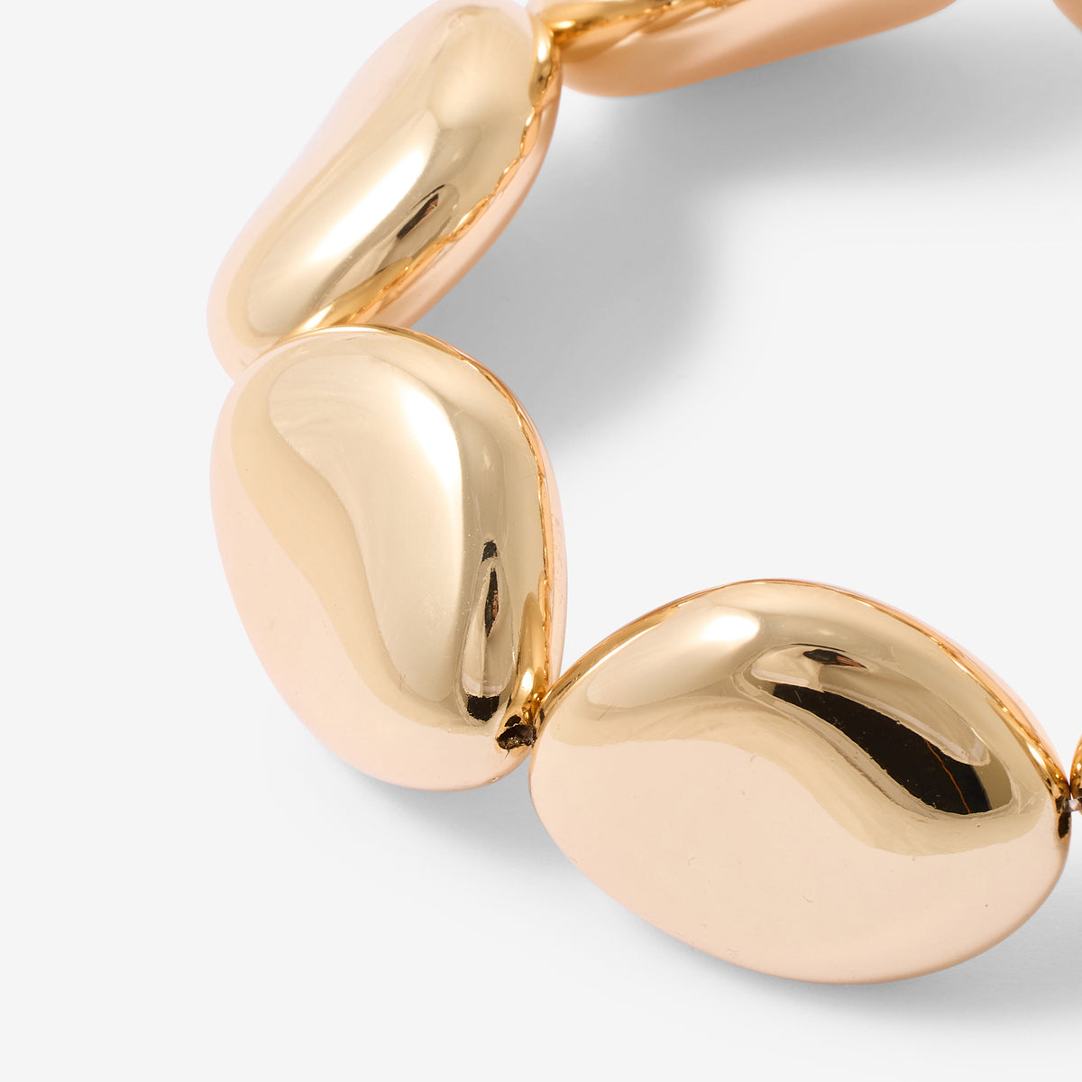 Bracelet galets dorés