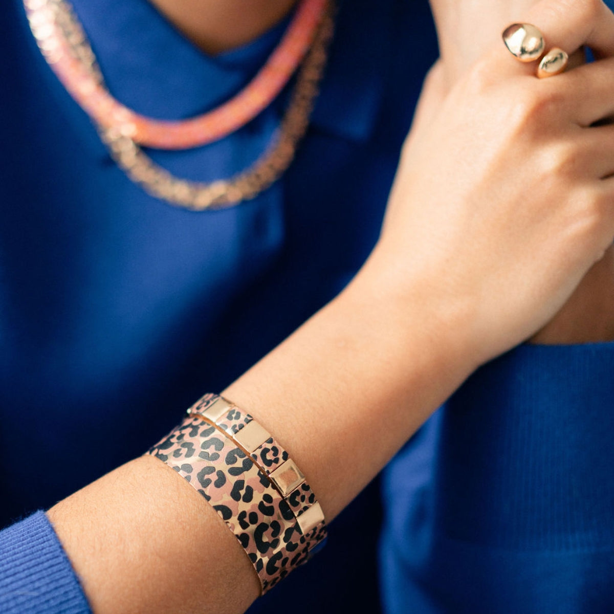 Manchette Balagane imprimée léopard
