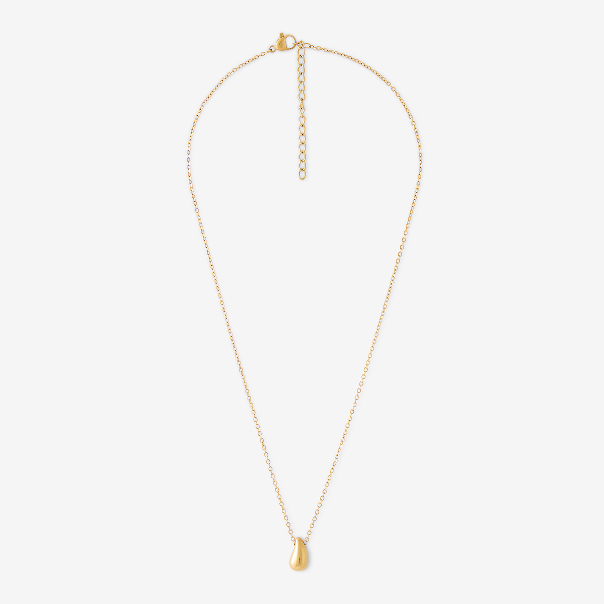 Collier pendentif goutte acier inoxydable