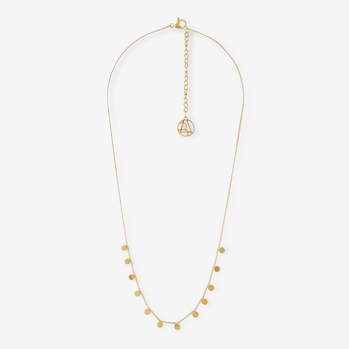 Collier chaine à pampilles acier inoxydable