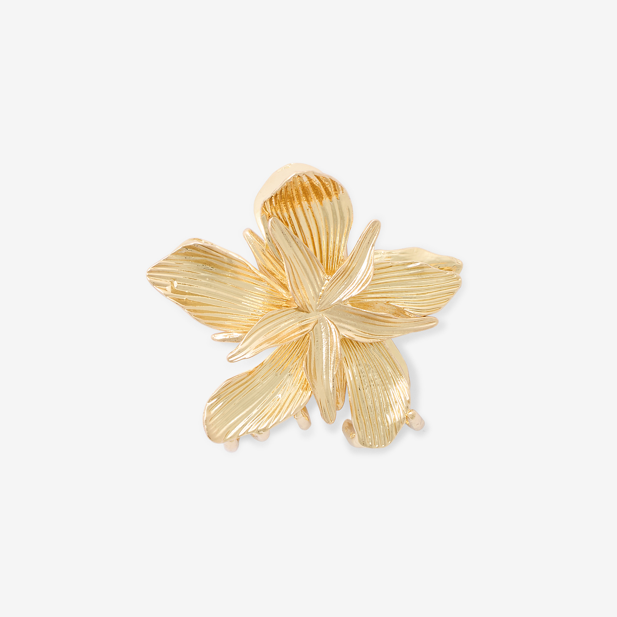 Pince à cheveux fleur dorée