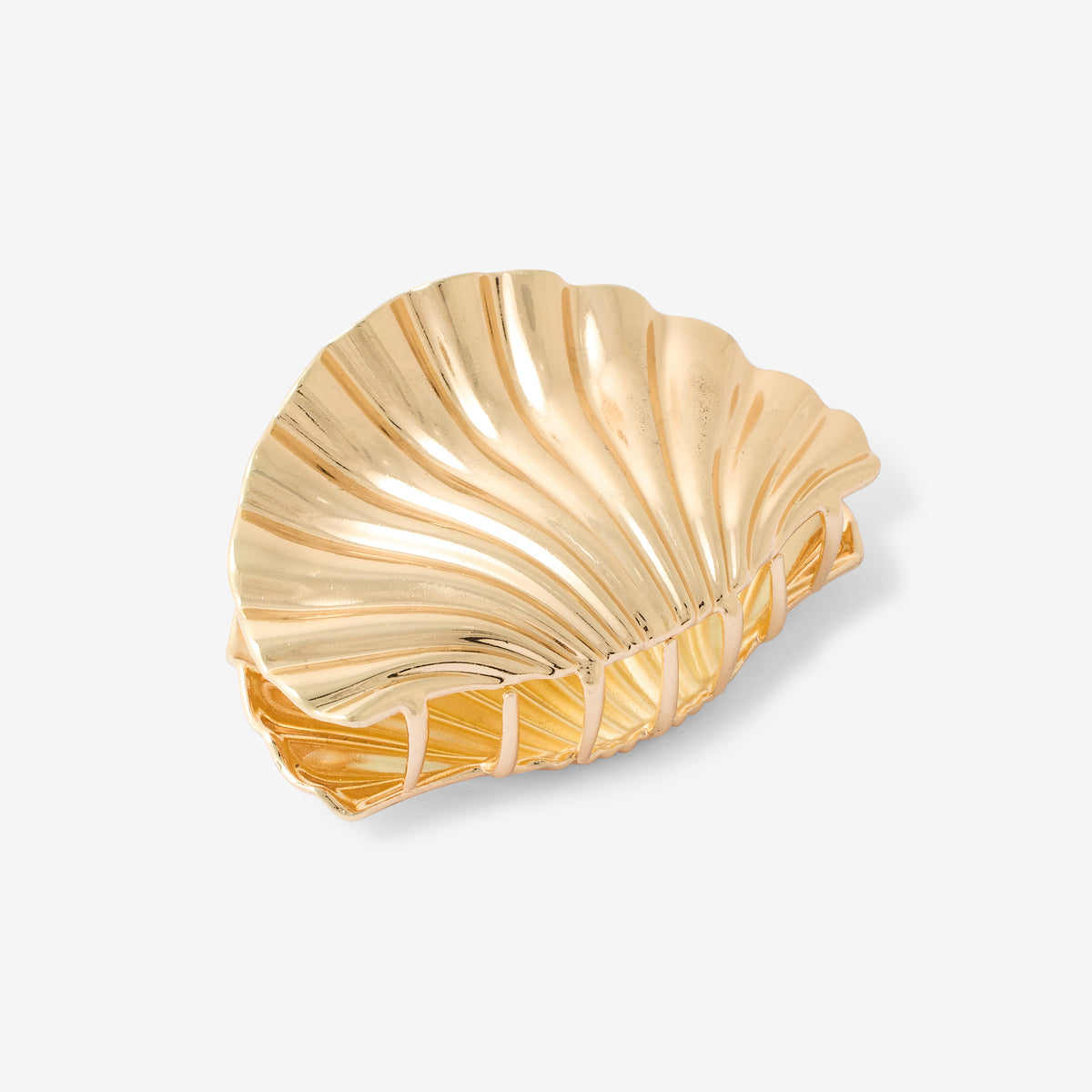 Pince à cheveux coquillage doré