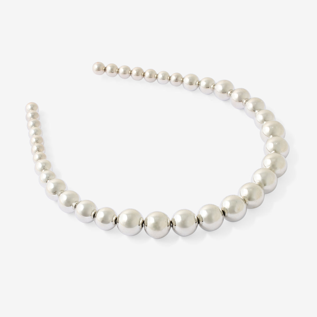 Serre-tête boules argentées