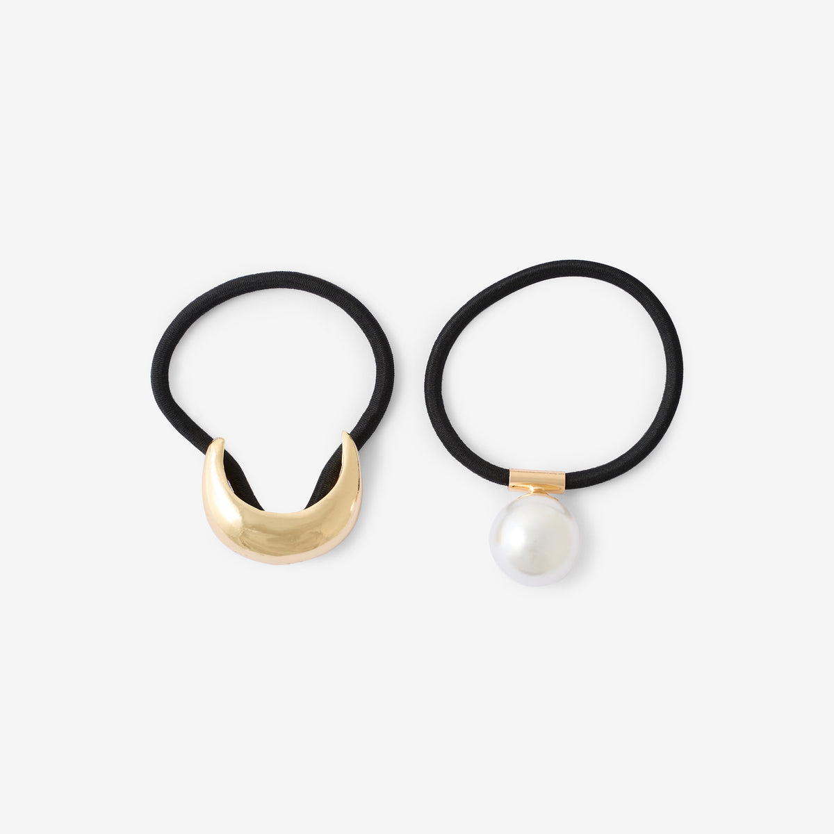 Set de 2 élastiques bijoux avec métal et perle