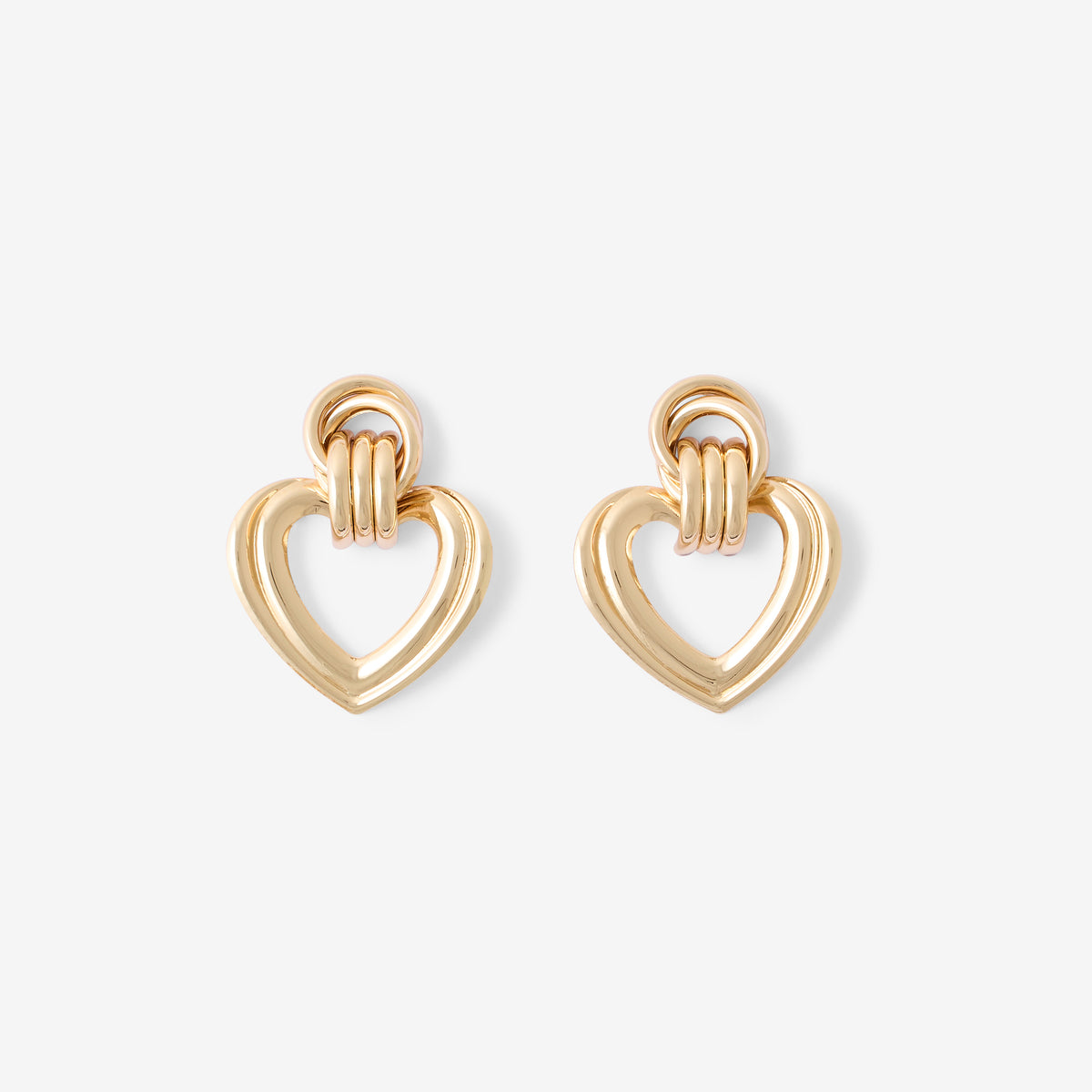 Boucles d'oreilles nœud en forme de cœur
